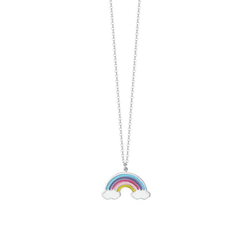 COLLANA BAMBINA IN ACCIAIO CON ARCOBALENO