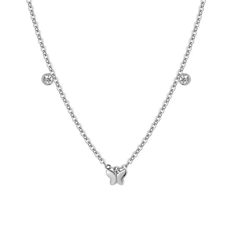 COLLANA BAMBINA IN ACCIAIO CON FARFALLE