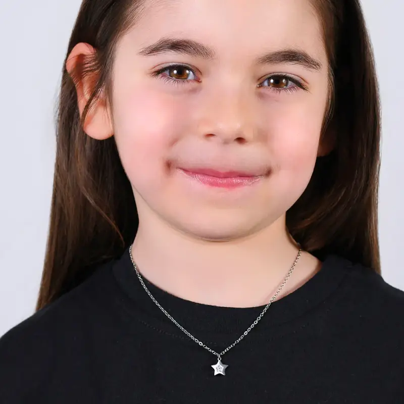 COLLANA BAMBINA IN ACCIAIO CON STELLA miniatura 3