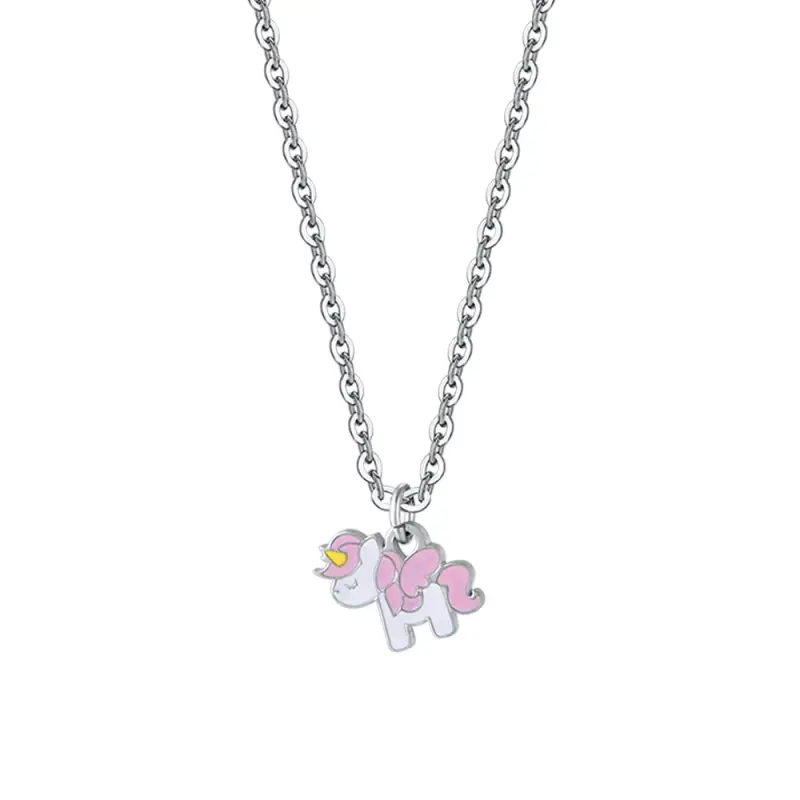 COLLANA BAMBINA IN ACCIAIO CON UNICORNO