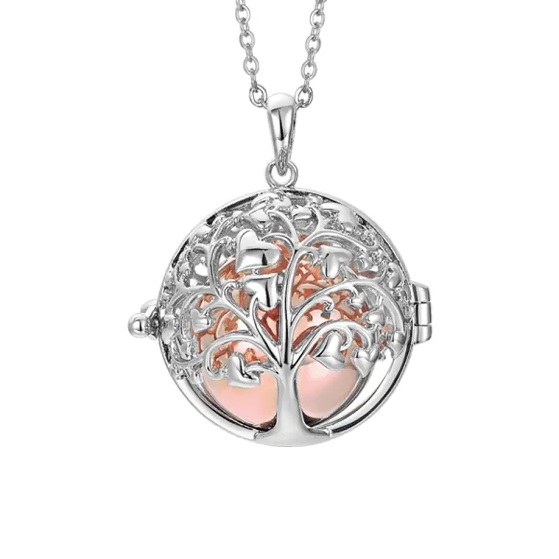 COLLANA CHIAMA ANGELI CON ALBERO DELLA VITA ACCIAIO