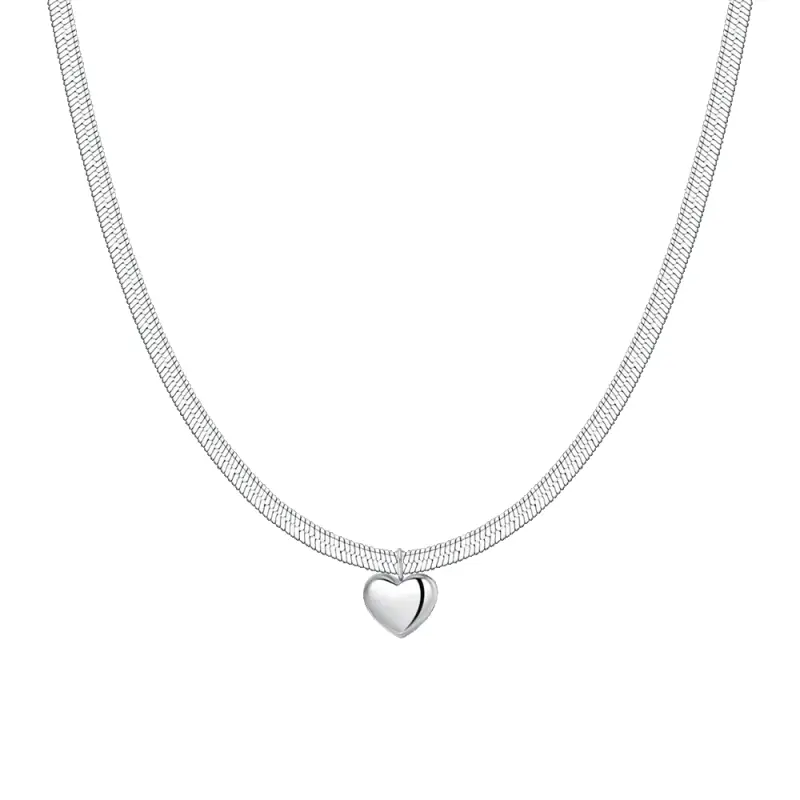 COLLANA DONNA IN ACCIAIO CON CUORE