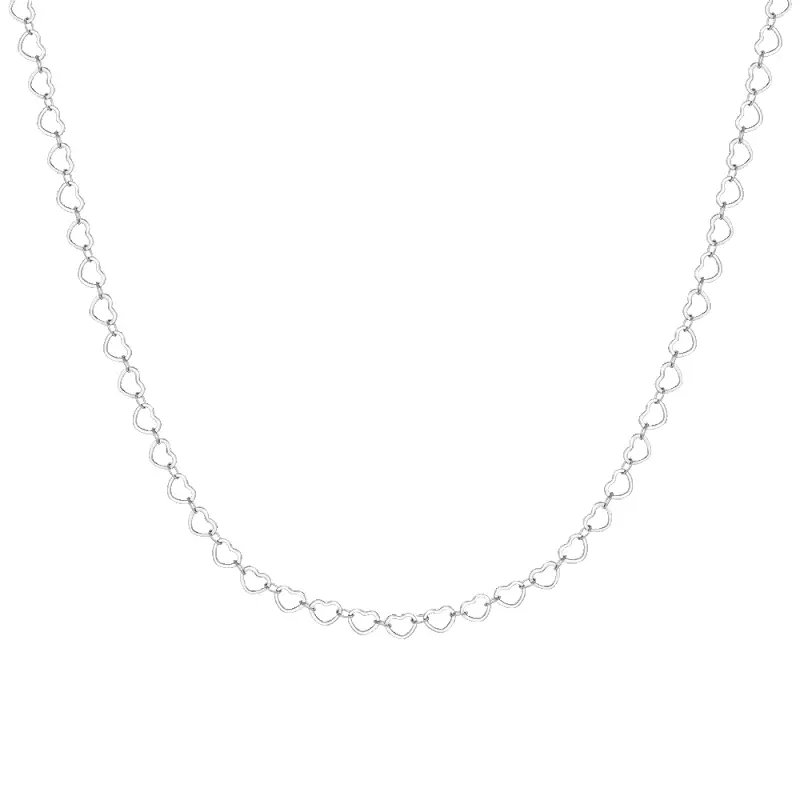 COLLANA DONNA IN ACCIAIO CON CUORI