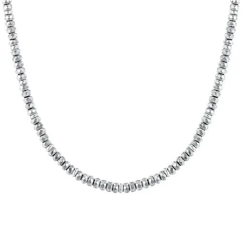 COLLANA DONNA IN ACCIAIO CON EMATITE