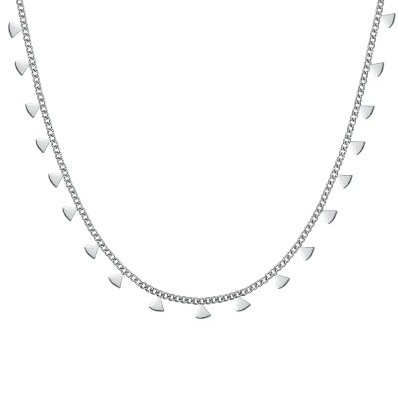 COLLANA DONNA IN ACCIAIO CON TRIANGOLI