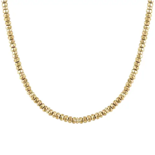 COLLANA DONNA IN ACCIAIO IP GOLD CON EMATITE