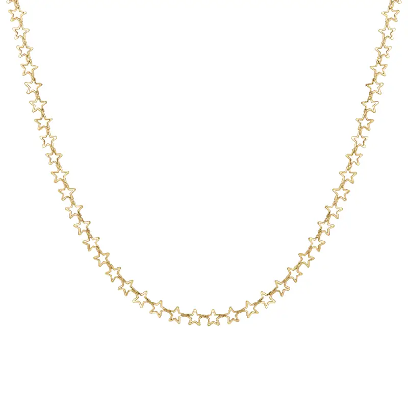 COLLANA DONNA IN ACCIAIO IP GOLD CON STELLE