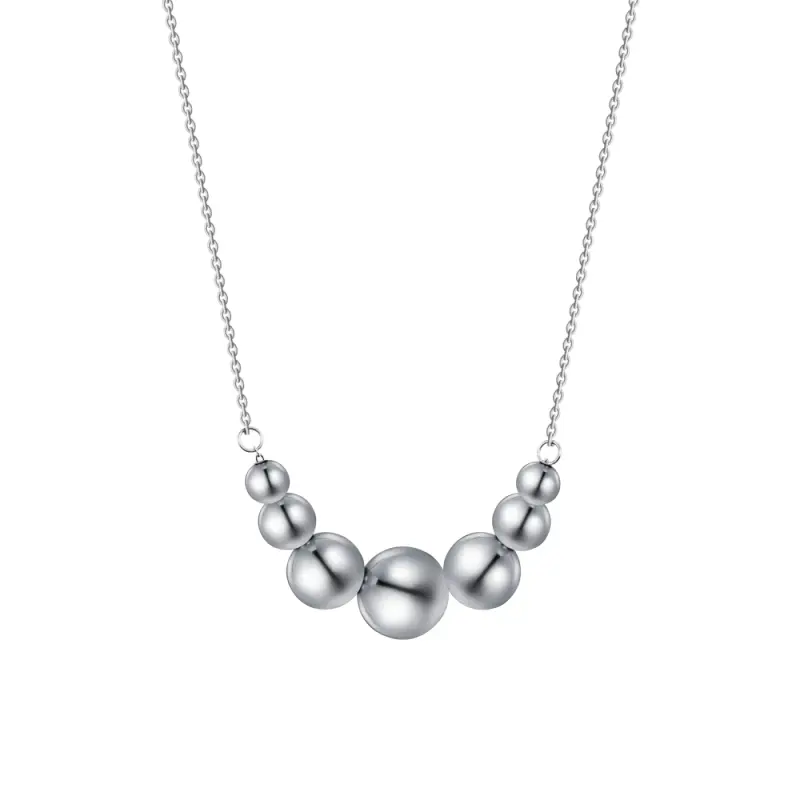COLLANA DONNA SFERE IN ACCIAIO