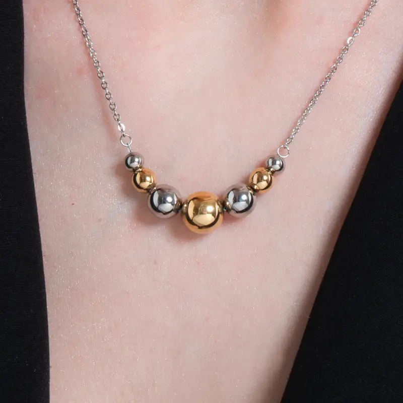 COLLANA DONNAIN ACCIAIO ED ACCIAIO IP GOLD miniatura 2