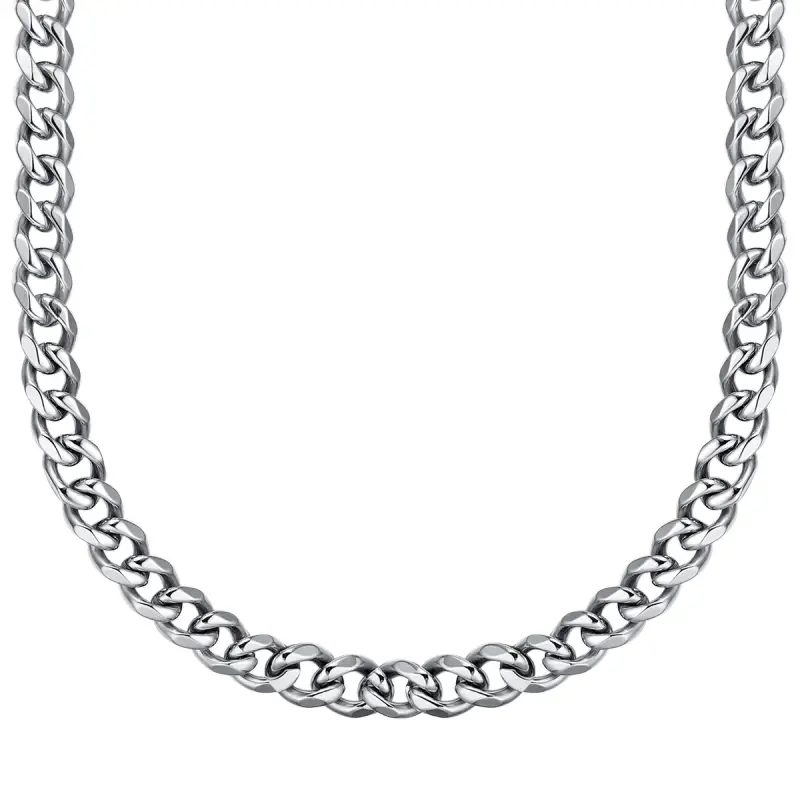 COLLANA UNISEX IN ACCIAIO CON MAGLIA CATENA 11 MM, Oro