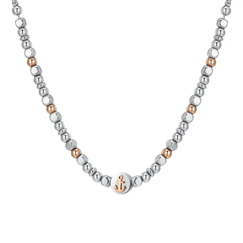 COLLANA UOMO IN ACCIAIO ANCORA IP ROSE GOLD