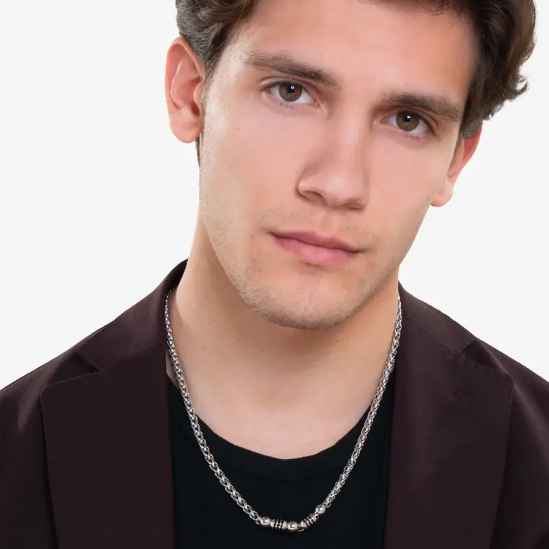 COLLANA UOMO IN ACCIAIO miniatura 3