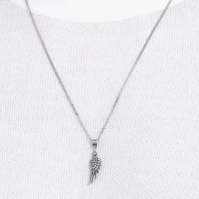 COLLANA UOMO IN ACCIAIO CON ALA miniatura 2