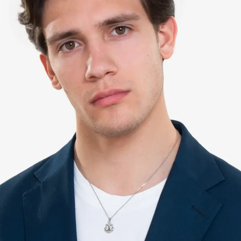 COLLANA UOMO IN ACCIAIO CON ANCORA miniatura 3