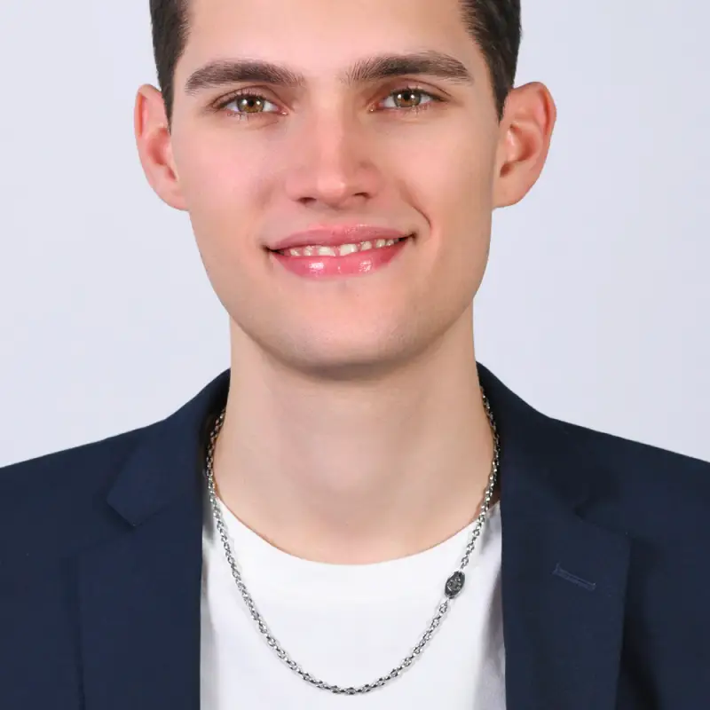 COLLANA UOMO IN ACCIAIO CON ANCORA miniatura 3