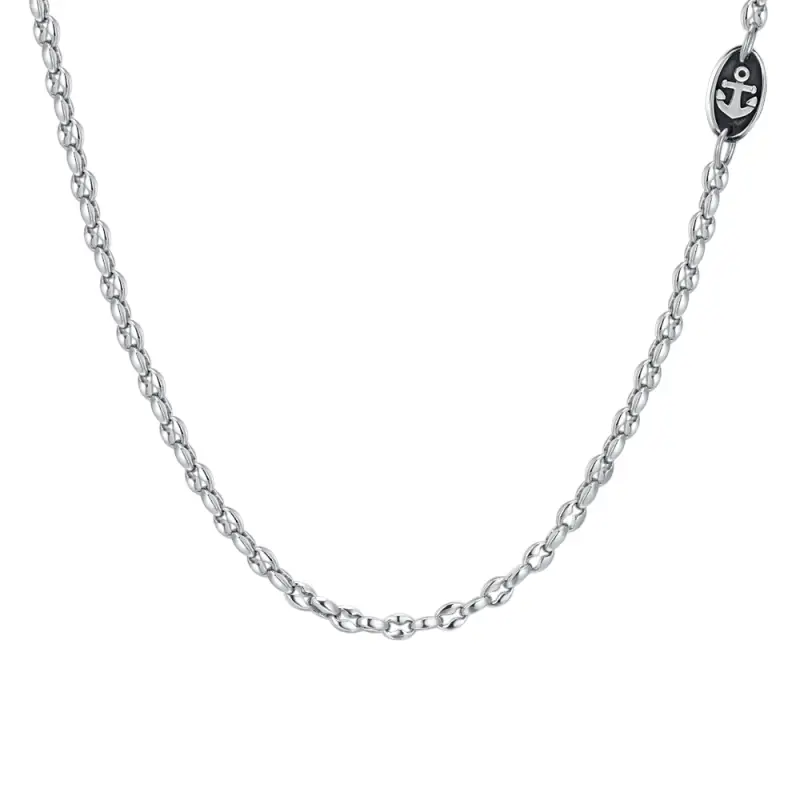 COLLANA UOMO IN ACCIAIO CON ANCORA