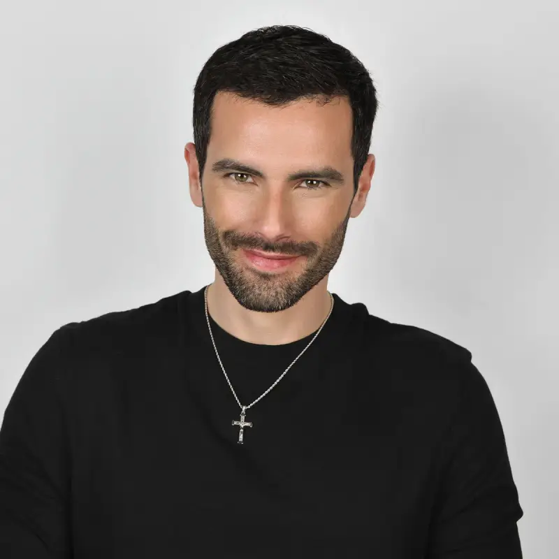 COLLANA UOMO IN ACCIAIO CON CROCEFISSO miniatura 3