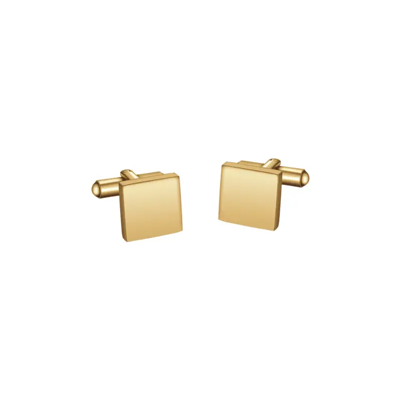 GEMELLI UOMO IN ACCIAIO IP GOLD QUADRATO