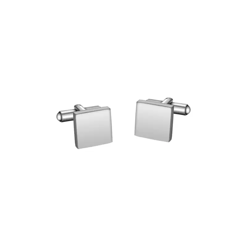 GEMELLI UOMO IN ACCIAIO QUADRATO