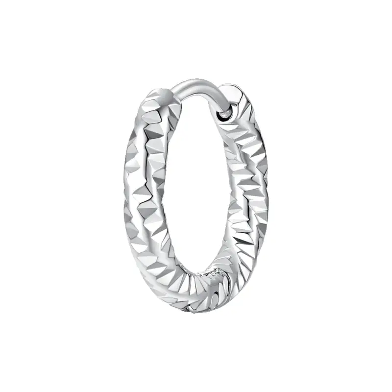 MONO ORECCHINO DONNA IN ACCIAIO CON FINITURA DIAMANTATA