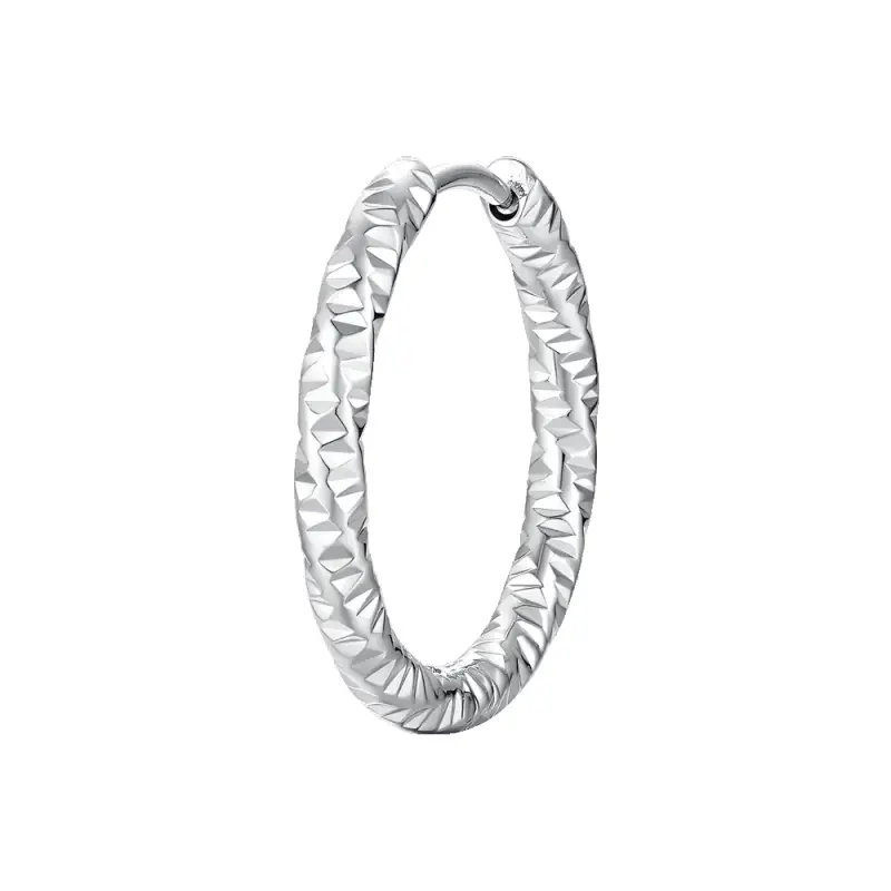 MONO ORECCHINO DONNA IN ACCIAIO CON FINITURA DIAMANTATA