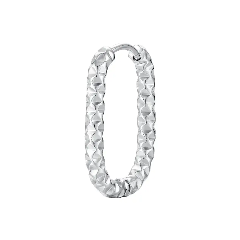 MONO ORECCHINO DONNA IN ACCIAIO CON FINITURA DIAMANTATA