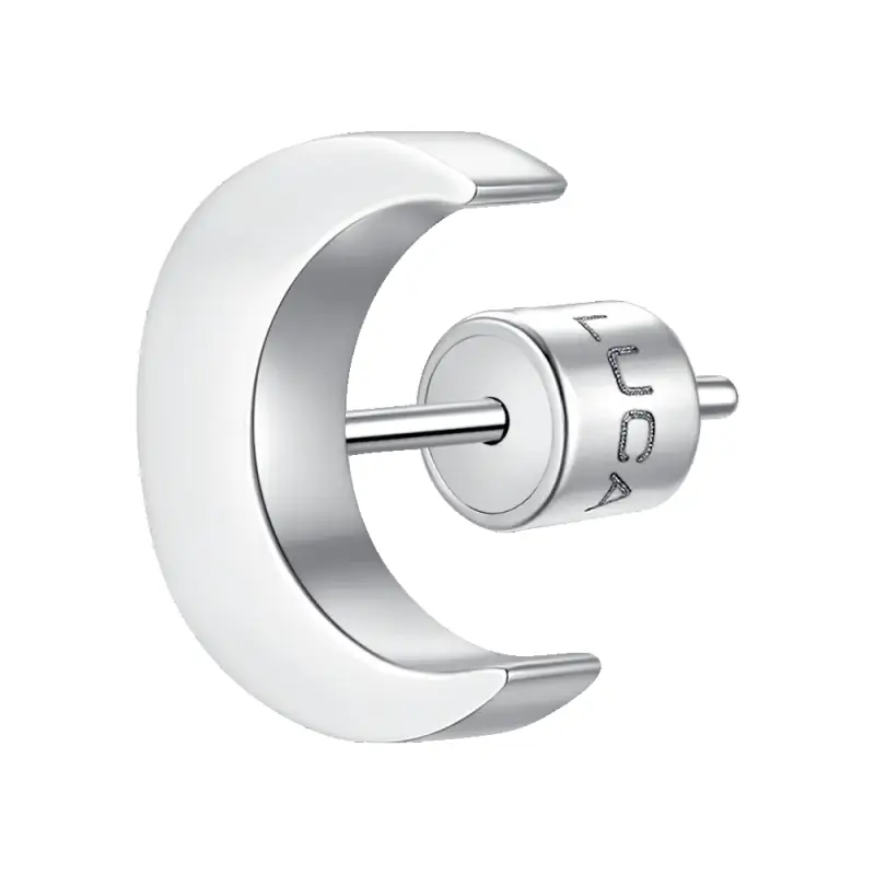 MONO ORECCHINO DONNA IN ACCIAIO CON LUNA