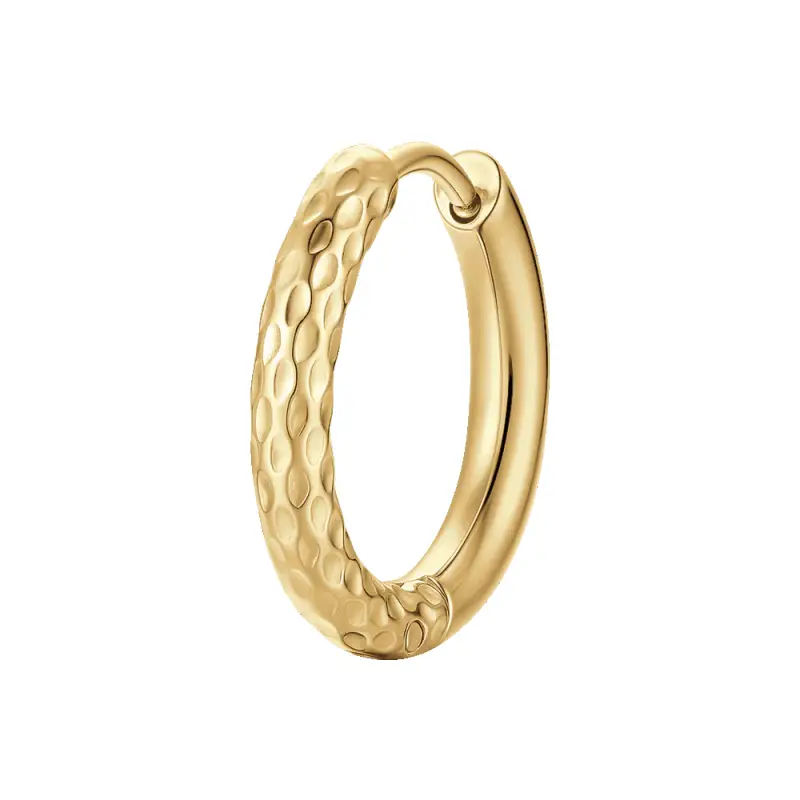 MONO ORECCHINO DONNA IN ACCIAIO IP GOLD CON FINITURA DIAMANTATA