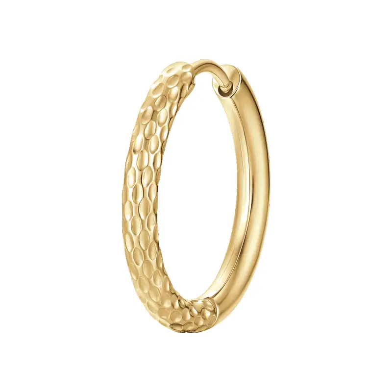 MONO ORECCHINO DONNA IN ACCIAIO IP GOLD CON FINITURA DIAMANTATA