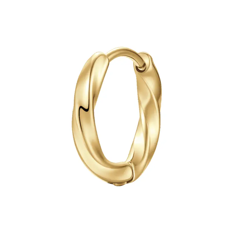 MONO ORECCHINO DONNA IN ACCIAIO IP GOLD CON MOTIVO RITORTO