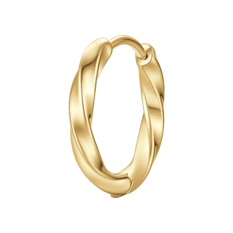 MONO ORECCHINO DONNA IN ACCIAIO IP GOLD CON MOTIVO RITORTO