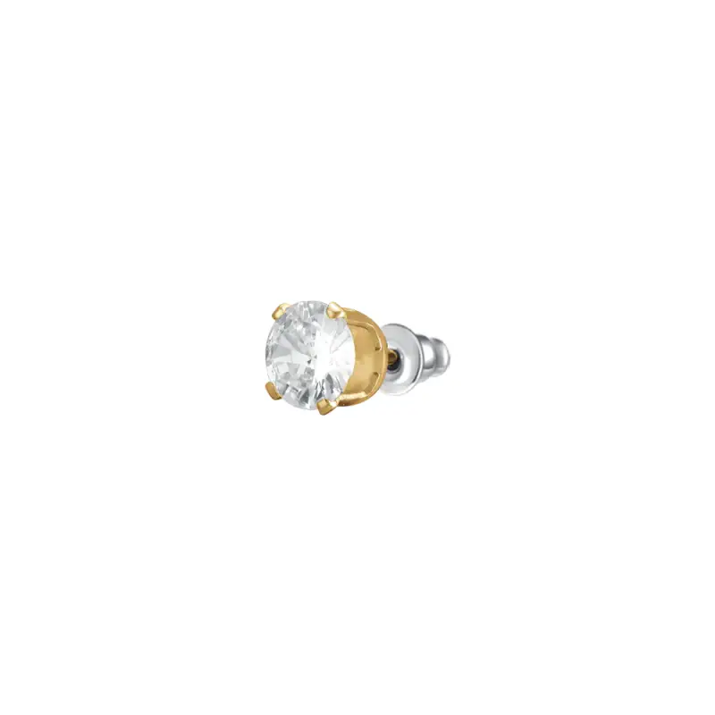 MONO ORECCHINO DONNA IN ACCIAIO IP GOLD CON ZIRCONE BIANCO
