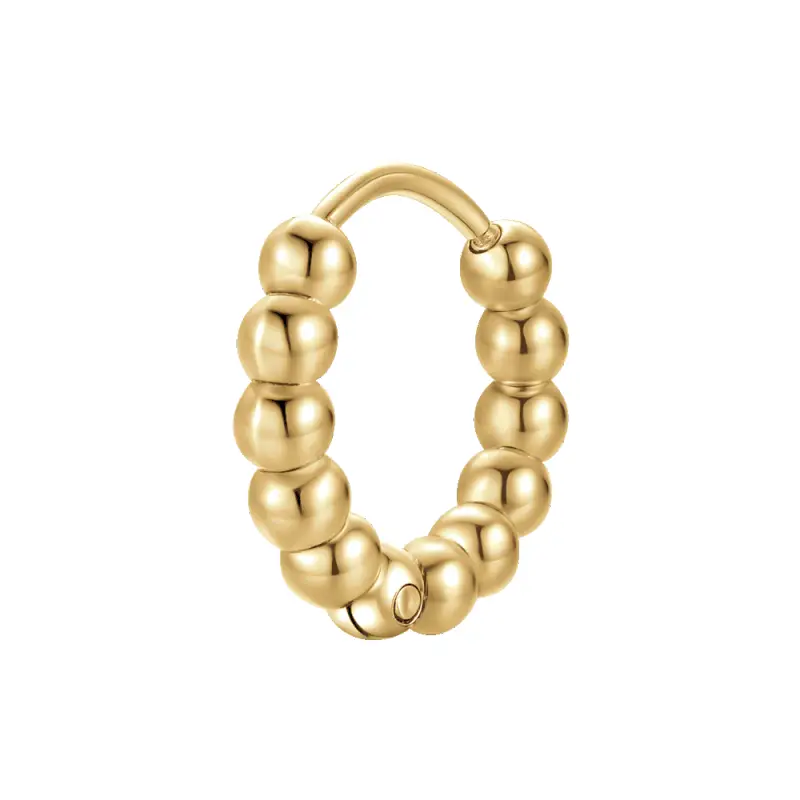 MONO ORECCHINO DONNA IN ACCIAIO IP GOLD MOTIVO A SFERE