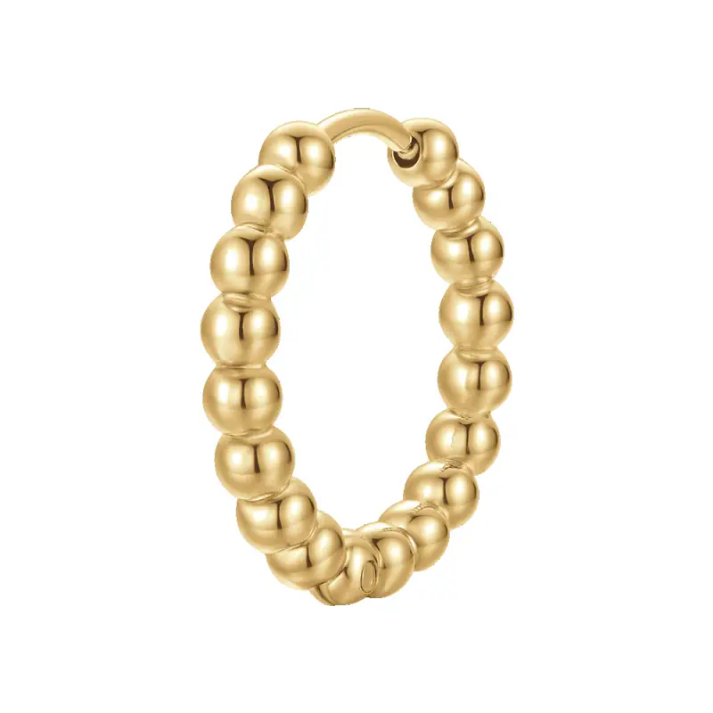 MONO ORECCHINO DONNA IN ACCIAIO IP GOLD MOTIVO A SFERE