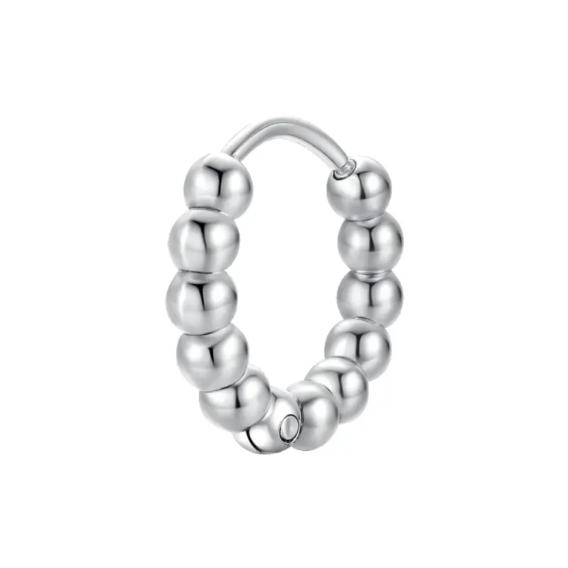 MONO ORECCHINO DONNA IN ACCIAIO MOTIVO A SFERE