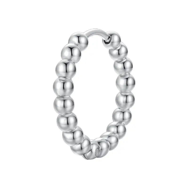 MONO ORECCHINO DONNA IN ACCIAIO MOTIVO A SFERE