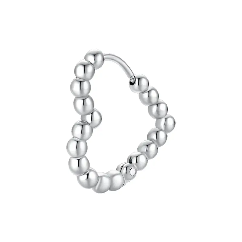 MONO ORECCHINO DONNA IN ACCIAIO MOTIVO A SFERE