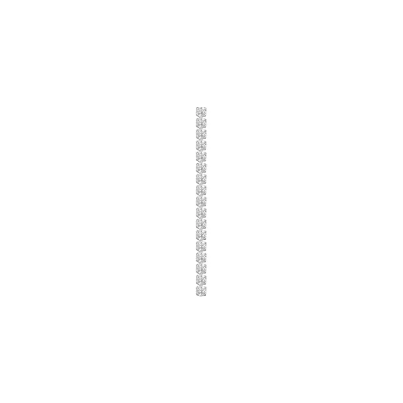 MONO ORECCHINO TENNIS DONNA IN ACCIAIO CON ZIRCONI BIANCHI