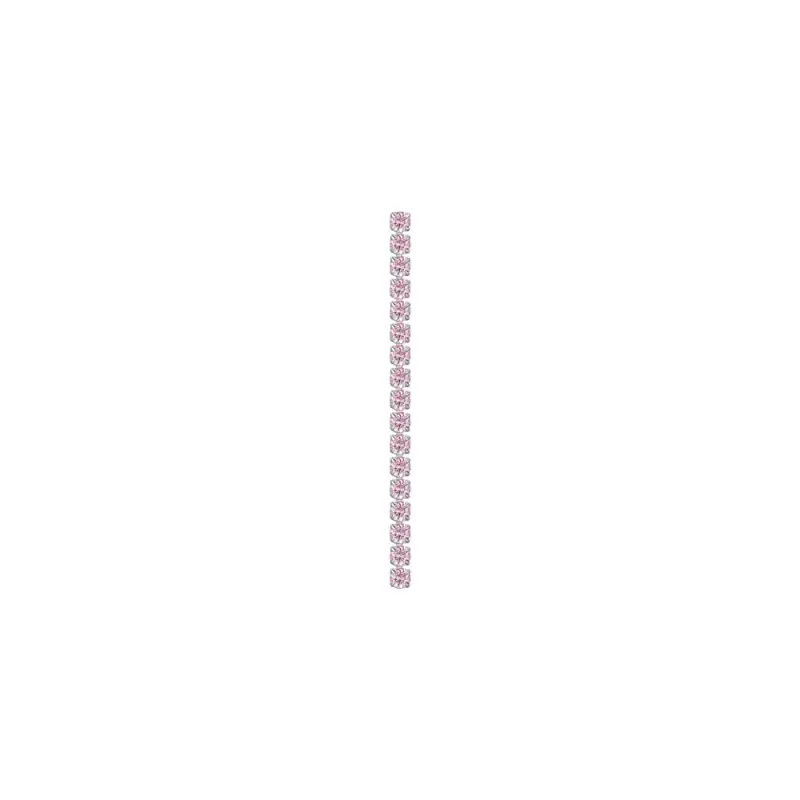 MONO ORECCHINO TENNIS DONNA IN ACCIAIO CON ZIRCONI ROSA