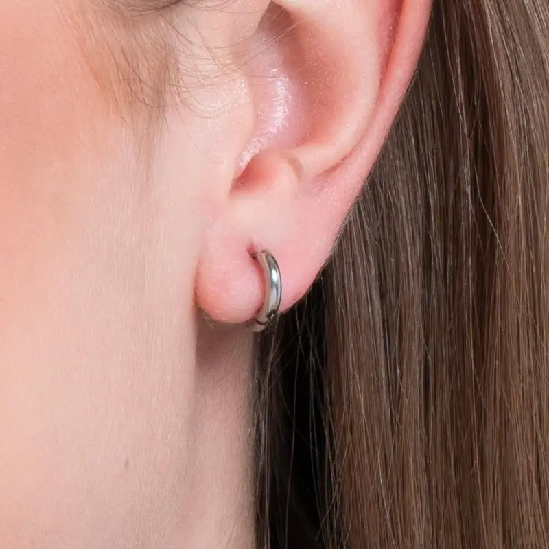 Orecchini Donna Cerchio In Acciaio - Luca Barra miniatura 2