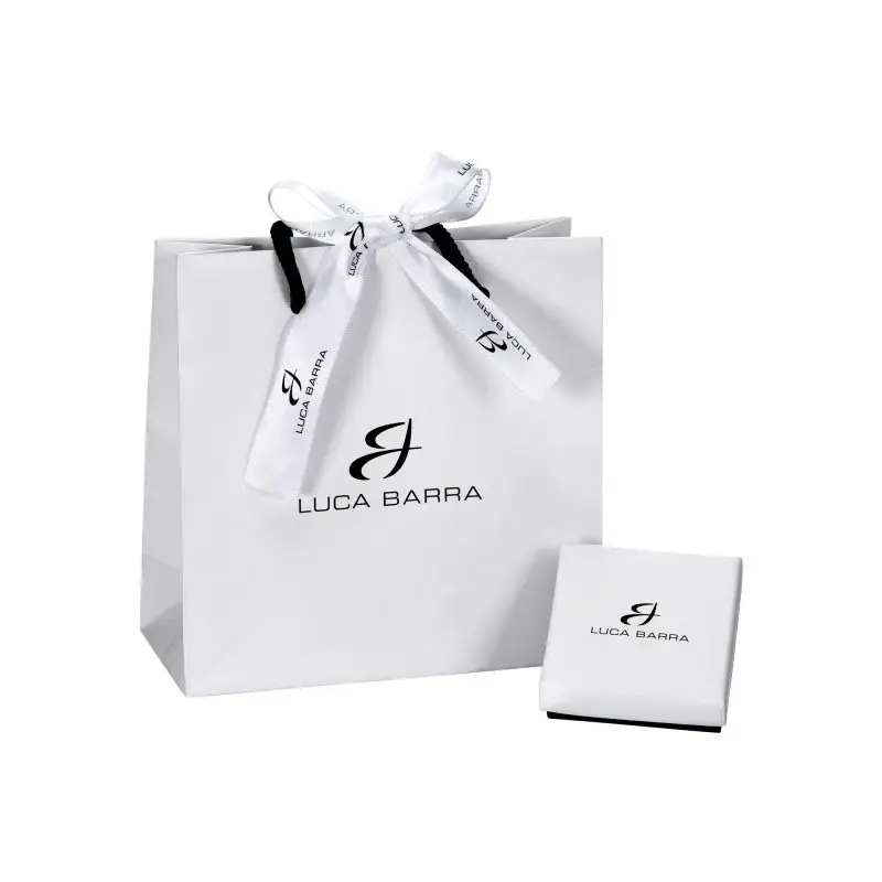 Orecchino A Cerchietto In Acciaio Dorato 14 Mm - Luca Barra miniatura 2