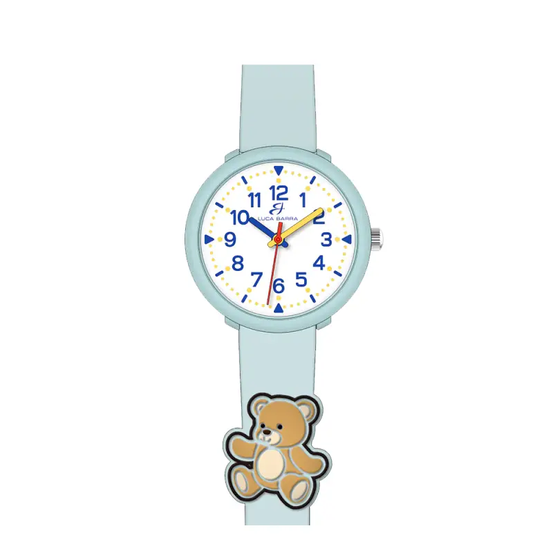 OROLOGIO BAMBINA ACQUAMARINA CON ORSETTO