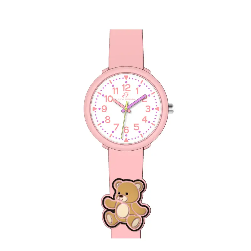 OROLOGIO BAMBINA ROSA CON ORSETTO
