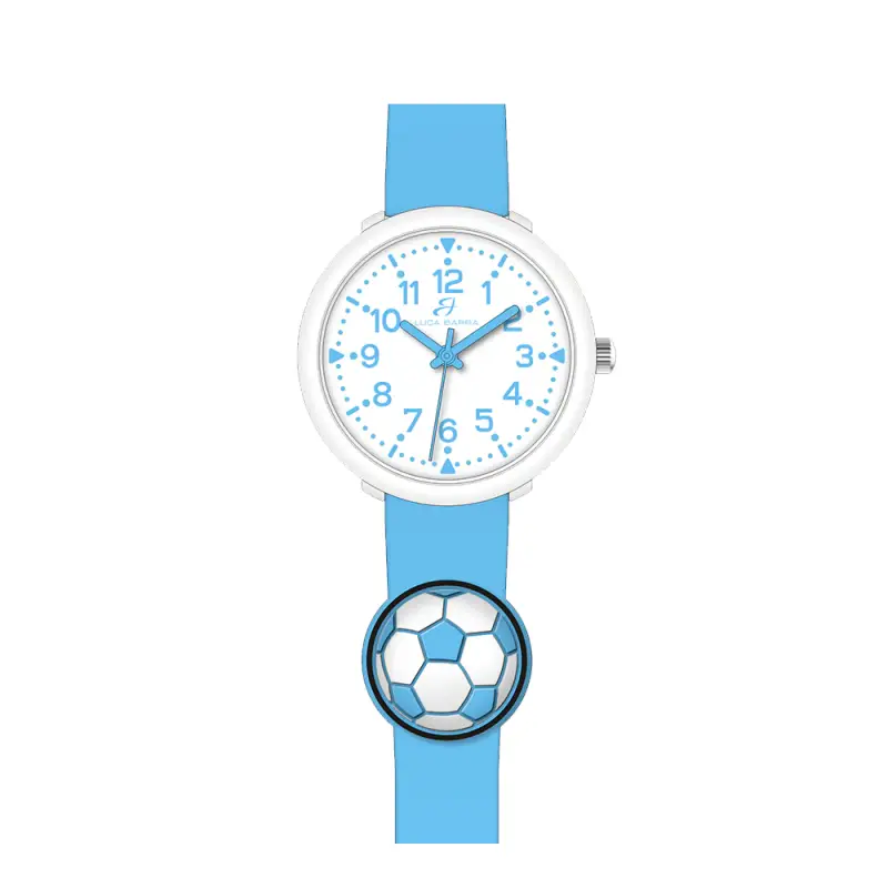 OROLOGIO BAMBINO AZZURRO CON PALLONE