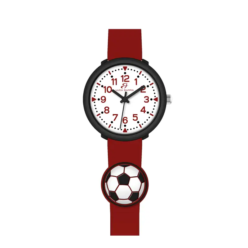 OROLOGIO BAMBINO ROSSO CON PALLONE