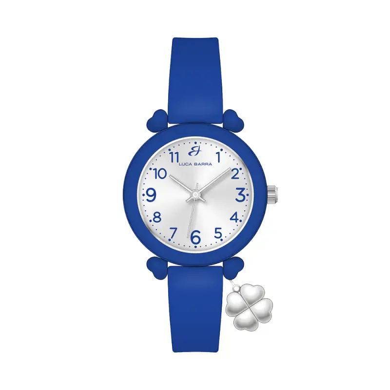 OROLOGIO DONNA BLU CON CHARM QUADRIFOGLIO