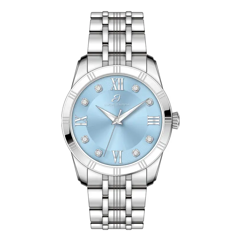 OROLOGIO DONNA IN ACCIAIO CON QUADRANTE AZZURRO