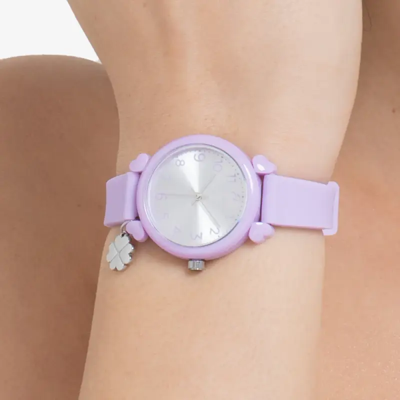 OROLOGIO DONNA LILLA CON CHARM QUADRIFOGLIO miniatura 2