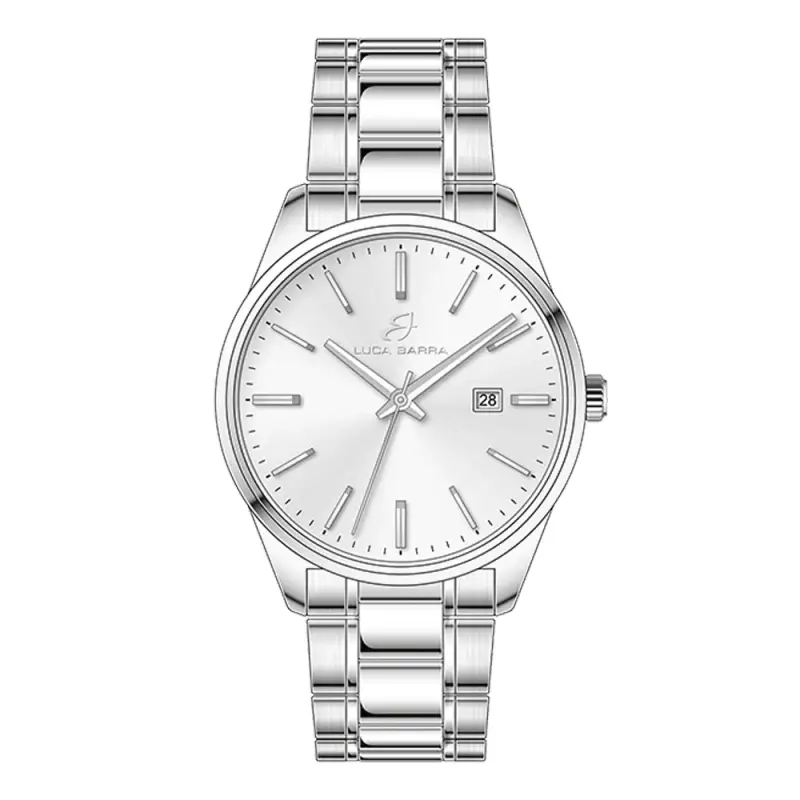 OROLOGIO UOMO IN ACCIAIO QUADRANTE BIANCO