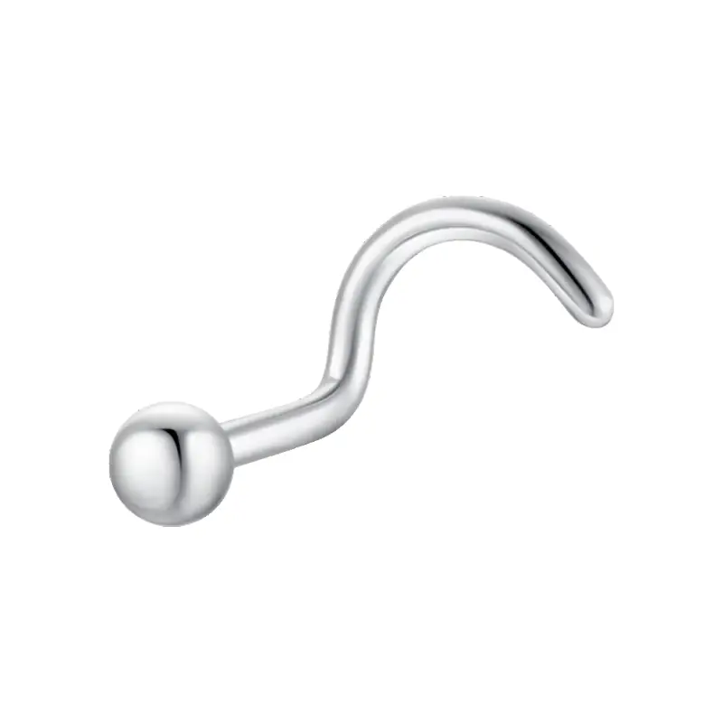 PIERCING NASO DONNA IN ACCIAIO CON SFERA IN ACCIAIO